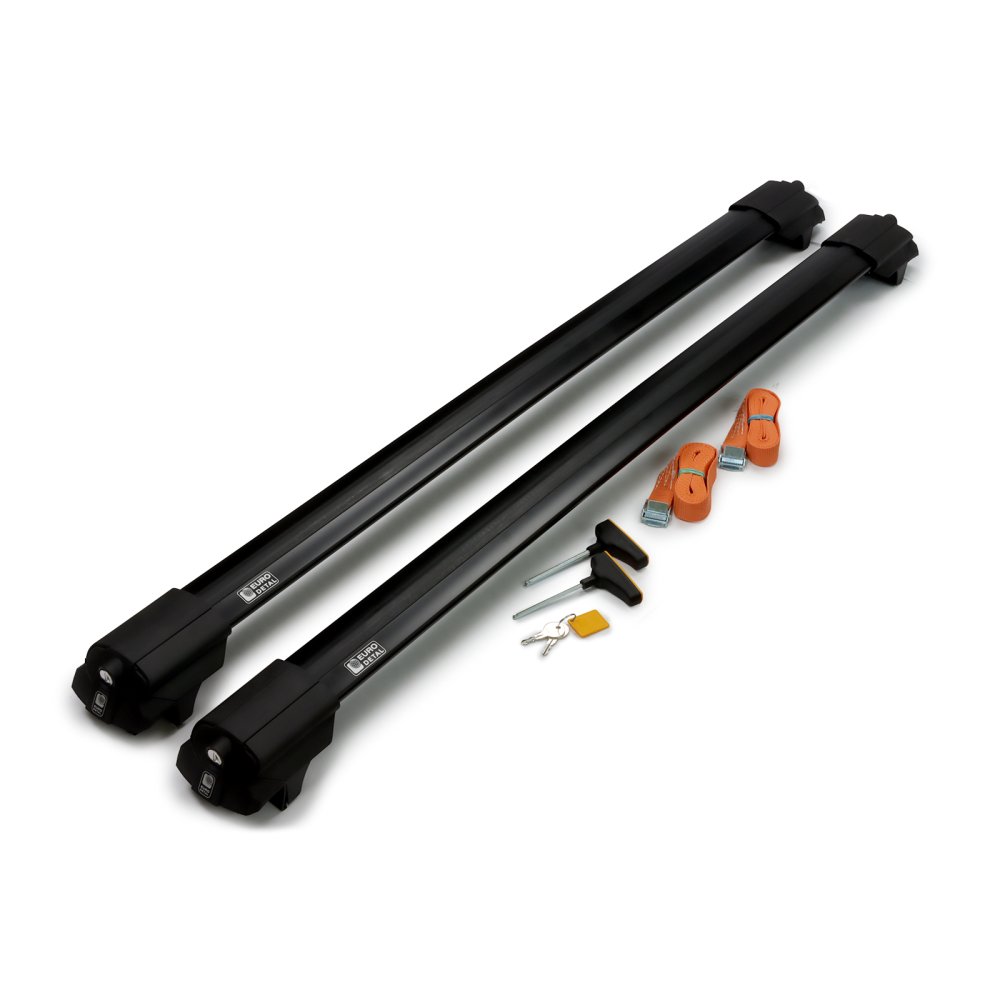 ET4011RR - Багажник Smart S в сборе 123 см - на стандартные рейлинги - Овальные - Алюминиевые - Анодированные - Черные