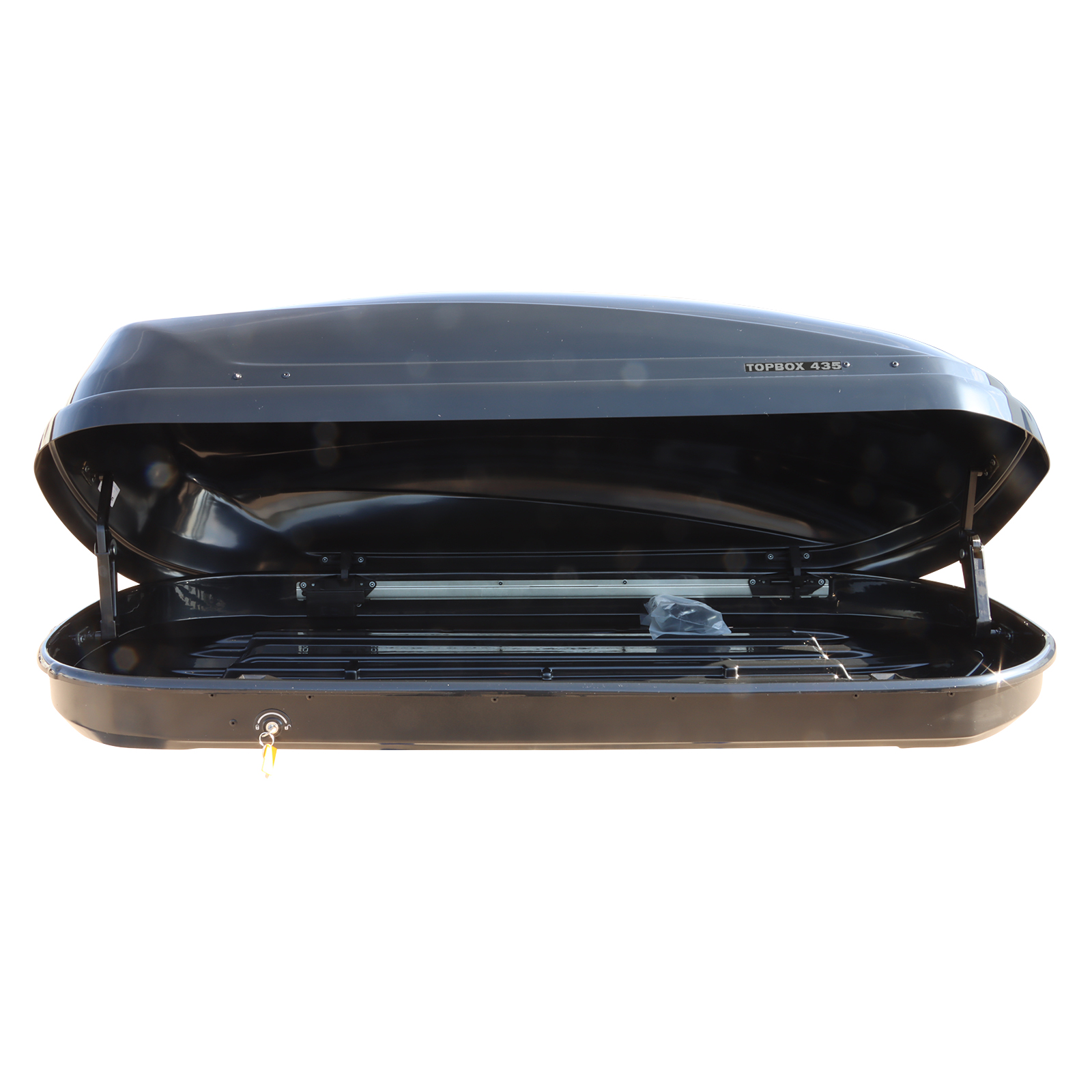 ET7435BG - Автобокс Евродеталь TOPBOX 435 (черный глянцевый) (1760х820х420) Скобы