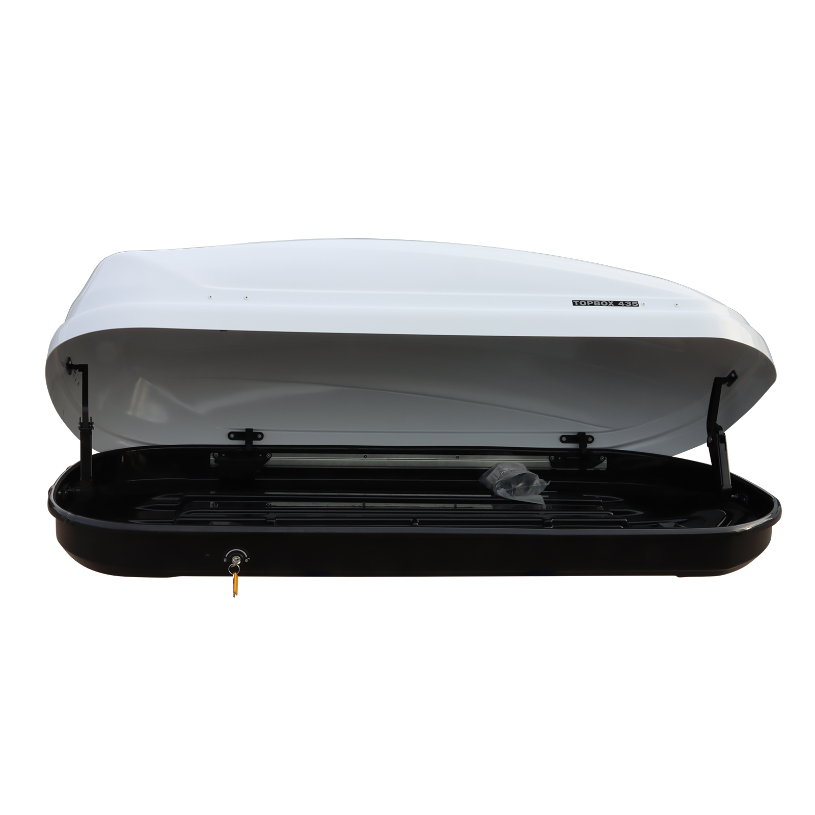 ET7435WG - Автобокс Евродеталь TOPBOX 435 (белый глянцевый) (1760х820х420) Скобы