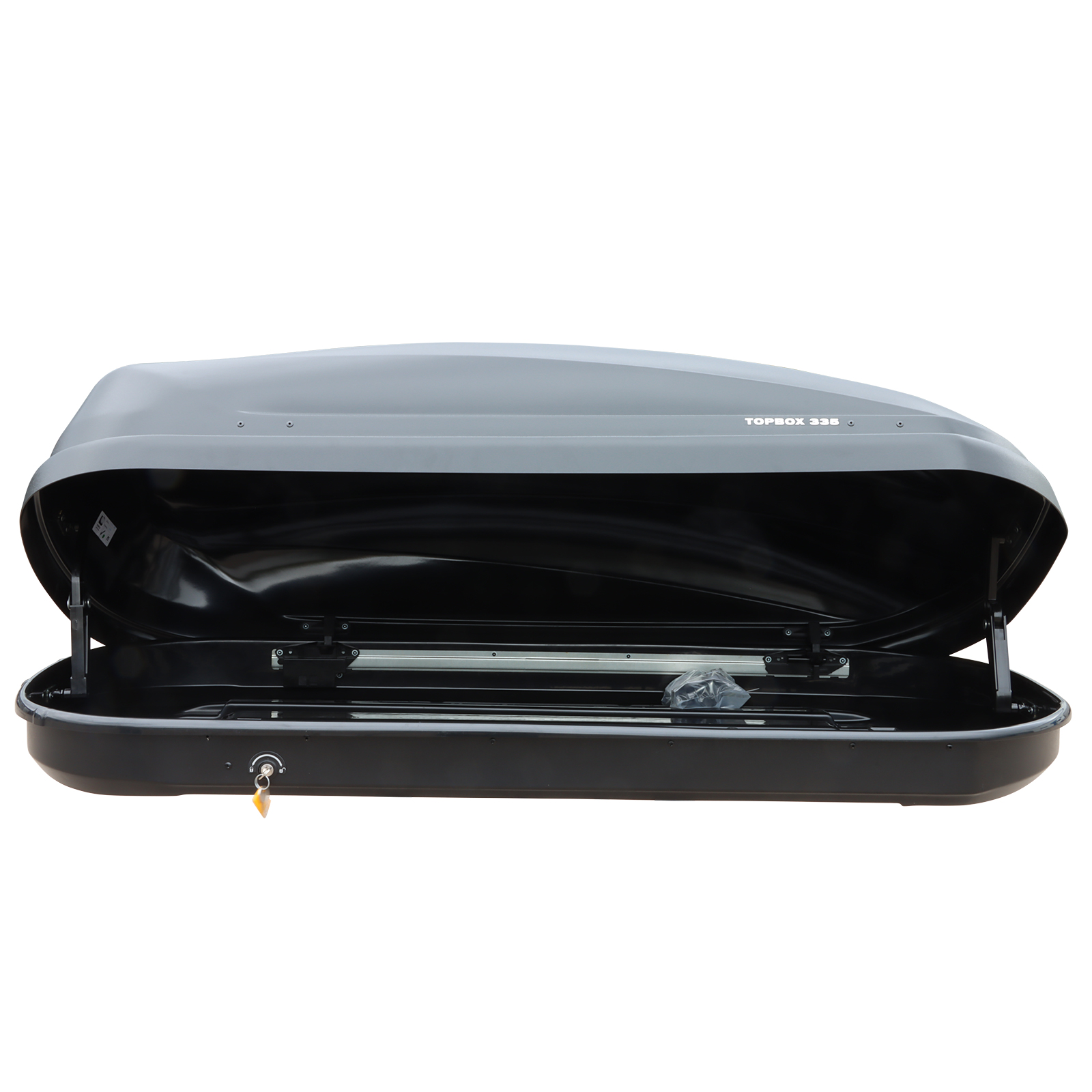 ET7335BD - Автобокс Евродеталь TOPBOX 335 (черный дастинг) (1500х740х390) Скобы
